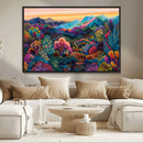 Colorful Abstract Landscape Wall Art Print Canvas - Vibrant