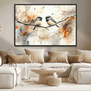 Abstract Watercolor Chickadee Bird Canvas Wall Art Print - by MyGreatCanvas | Canvas Wall Art Prints | Photo Prints & Wall Decor