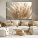 Pampas Grass Canvas Wall Art - Elegant Neutral Decor for
