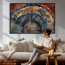 Abstract Tree Ring Wall Art Canvas Print – Colorful Framed