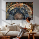Framed Tree Ring Wall Art - Abstract Colorful Tree Ring Wall