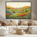 YAYOI KUSAMA Wall Art - Colorful Dot Art Landscape Canvas,