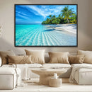 Tropical Beach Wall Art Canvas Print - Serene Ocean