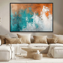 Vintage Abstract Print - Bold Teal and Orange Canvas Wall by MyGreatCanvas | Canvas Wall Art Prints | Photo Prints & Wall Decor