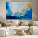 Blue Abstract Print - Dynamic Ocean-Inspired Canvas Wall Art