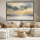 Modern Coastal Artwork with Vibrant Abstract Ocean Waves