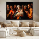 Religious Canvas Wall Art Print - Madonna and Child with