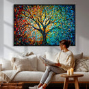 Yggdrasil Tree of Life Wall Art Print | Mosaic Style 3-Panel