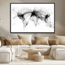 Abstract World Map Wall Art – Framed Geometric Line Canvas by MyGreatCanvas | Canvas Wall Art Prints | Photo Prints & Wall Decor
