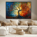 Yggdrasil Tree of Life Mosaic Stained Glass Wall Art Canvas,