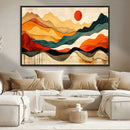 Mid Century Wall Art Print  - Abstract Woodland Print -