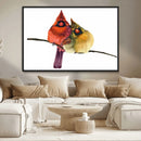 Cardinal Bird Canvas Wall Art - Male and Female Cardinal