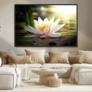 Lotus Flower Wall Art Canvas Print, Water Lily Large Wall