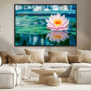 Lotus Flower Wall Art Canvas Print, Water Lily Large Wall