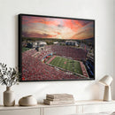 Indiana Memorial Stadium Wall Art Canvas Print, Framed