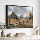 Rustic Autumn Farmhouse Wall Art Canvas Print – Serene