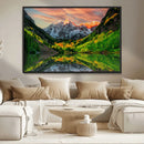 Maroon Bells Lake Wall Art Canvas Print – Framed Majestic by MyGreatCanvas | Canvas Wall Art Prints | Photo Prints & Wall Decor
