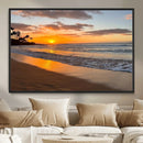 Tropical Beach Wall Art – Framed Sunset Ocean Canvas by MyGreatCanvas | Canvas Wall Art Prints | Photo Prints & Wall Decor