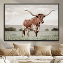 Texas Longhorn Wall Art – Framed Spotted Cattle Canvas by MyGreatCanvas | Canvas Wall Art Prints | Photo Prints & Wall Decor