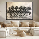 Running Horses Wall Art Canvas Print – Framed Monochrome by MyGreatCanvas | Canvas Wall Art Prints | Photo Prints & Wall Decor
