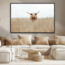 Texas Longhorn Wall Art Canvas Print – Framed Lone Cattle by MyGreatCanvas | Canvas Wall Art Prints | Photo Prints & Wall Decor