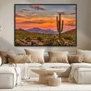 Saguaro Cactus Wall Art Canvas Print – Framed Arizona Sunset by MyGreatCanvas | Canvas Wall Art Prints | Photo Prints & Wall Decor