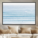 Ocean Wave Surfer Wall Art – Framed Minimal Seascape Canvas by MyGreatCanvas | Canvas Wall Art Prints | Photo Prints & Wall Decor