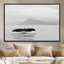 Whale Tail Wall Art – Framed Black White Ocean Canvas by MyGreatCanvas | Canvas Wall Art Prints | Photo Prints & Wall Decor