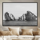 Coastal Wall Art – Framed Black White Ocean Canvas Artwork, by MyGreatCanvas | Canvas Wall Art Prints | Photo Prints & Wall Decor