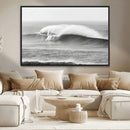 Monochrome Seascape Wall Art Canvas Print – Framed Surf Wave by MyGreatCanvas | Canvas Wall Art Prints | Photo Prints & Wall Decor