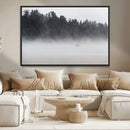 Surfer Fog Wall Art Canvas Print – Framed Foggy Beach Scene by MyGreatCanvas | Canvas Wall Art Prints | Photo Prints & Wall Decor