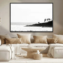 Surfer Cliffs Wall Art Canvas Print – Framed Black White by MyGreatCanvas | Canvas Wall Art Prints | Photo Prints & Wall Decor
