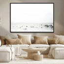 Monochrome Swimming Wall Art Canvas Print – Framed Ocean by MyGreatCanvas | Canvas Wall Art Prints | Photo Prints & Wall Decor