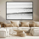 Black White Ocean Wall Art Canvas Print – Framed Coastal by MyGreatCanvas | Canvas Wall Art Prints | Photo Prints & Wall Decor