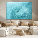 Fish Swarm Wall Art Canvas Print – Framed Aerial Shark and by MyGreatCanvas | Canvas Wall Art Prints | Photo Prints & Wall Decor