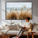 Beach Grass Wall Art Canvas Print – Framed Coastal Dunes Art by MyGreatCanvas | Canvas Wall Art Prints | Photo Prints & Wall Decor