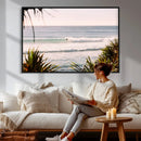Ocean Surfer Wall Art Canvas Print – Framed Coastal Surf Art by MyGreatCanvas | Canvas Wall Art Prints | Photo Prints & Wall Decor