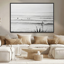 Surfer Silhouette Wall Art Canvas Print – Framed Calm Ocean by MyGreatCanvas | Canvas Wall Art Prints | Photo Prints & Wall Decor