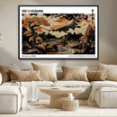 Modern Japanese Wall Art Canvas Print – Framed Abstract