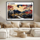 Modern Mount Fuji Wall Art Canvas Print – Framed Abstract