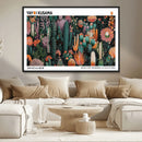 Modern Japanese Wall Art Canvas Print – Framed Abstract