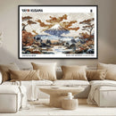 Modern Japanese Wall Art Canvas Print – Framed Abstract