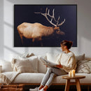 Rustic Elk Wall Art Canvas Print – Framed Moody Wildlife Art by MyGreatCanvas | Canvas Wall Art Prints | Photo Prints & Wall Decor