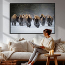 Bison Herd Wall Art Canvas Print, Framed Rustic Wildlife by MyGreatCanvas | Canvas Wall Art Prints | Photo Prints & Wall Decor
