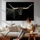 Texas Longhorn Wall Art Canvas Print – Framed Rustic Western by MyGreatCanvas | Canvas Wall Art Prints | Photo Prints & Wall Decor