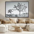 Joshua Trees Wall Art Canvas Print – Framed Black White