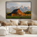 Rustic Barn Wall Art Canvas Print – Framed Grand Teton Park