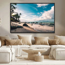 Tropical Beach Wall Art Canvas Print – Framed Ocean Waves