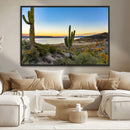 Saguaro Cactus Wall Art Canvas Print – Framed Desert Sunset by MyGreatCanvas | Canvas Wall Art Prints | Photo Prints & Wall Decor