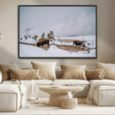 Bison Wildlife Wall Art Canvas Print – Framed Snowy Prairie by MyGreatCanvas | Canvas Wall Art Prints | Photo Prints & Wall Decor